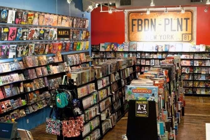 Forbidden Planet comic book store in New York, New York