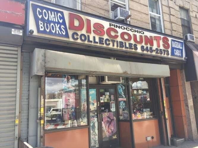 Pinocchio Collectibles comic book store in Brooklyn, New York