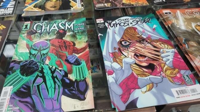 Comic book store in Fountain Valley JNJ Comics.