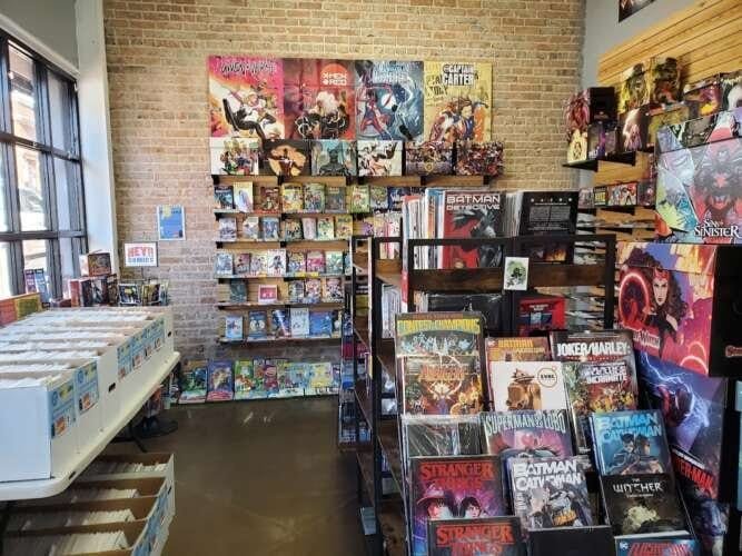 Comic book store in Greer Not Just Gamin'
