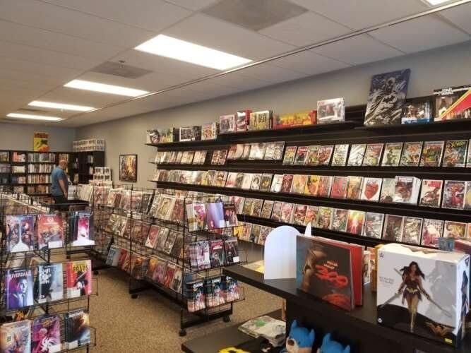 Comic book store in Plymouth State of Comics