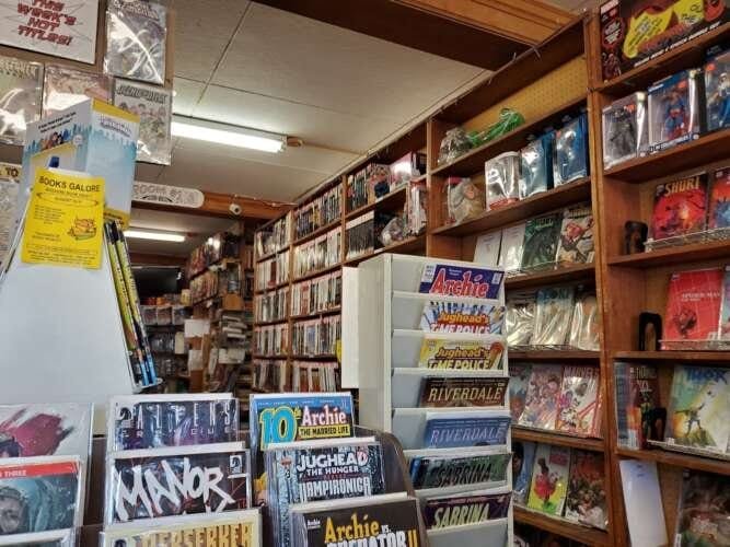 Comic book store in Erie Books Galore