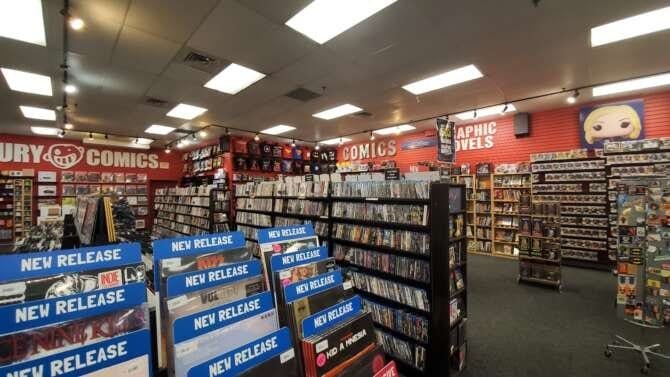 Comic book store in Manchester Newbury Comics Manchester New Hampshire