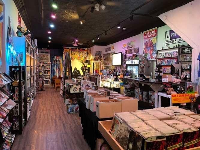 Comic book store in St. Louis Apotheosis Comics & Lounge