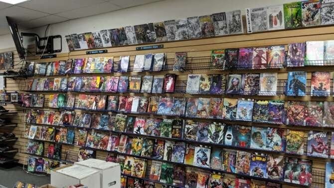 Comic book store in Bellflower Metropolis Comics