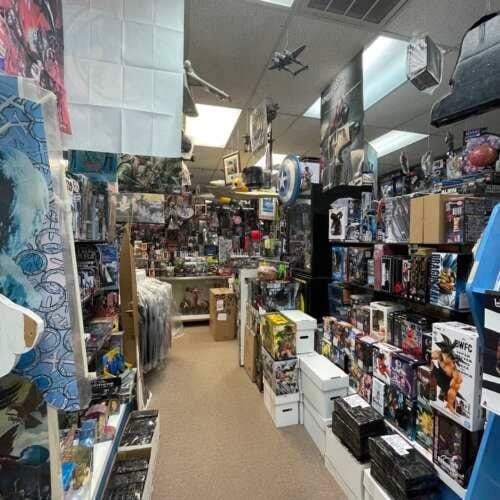Comic book store in Fayetteville Rock Bottom Books