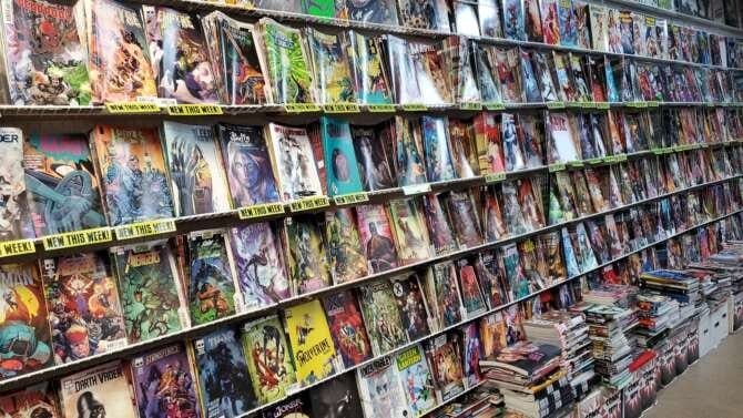 Comic book store in Bayville Conquest Comics