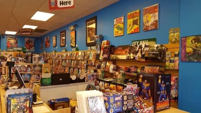 Comic book store in Charlotte Spandex City