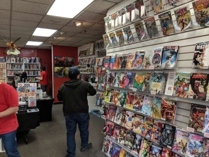 Comic book store in Montclair East Side Mags