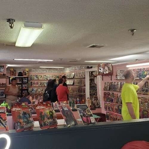 Comic book store in Hudson Richard's Comics & Collectibles