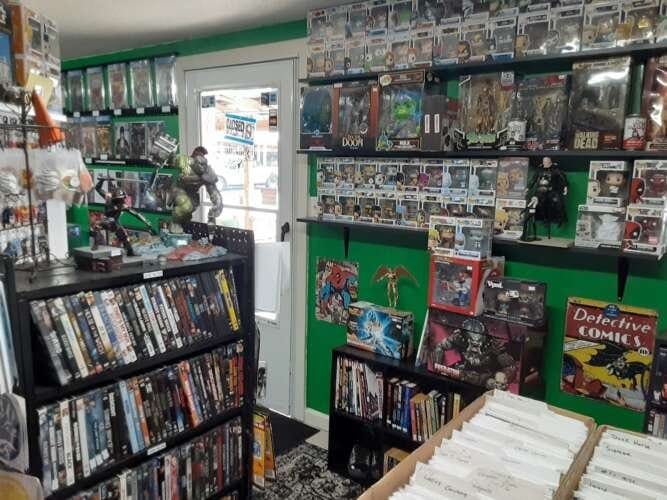Comic book store in Pace Necroptik Comics & Collectibles
