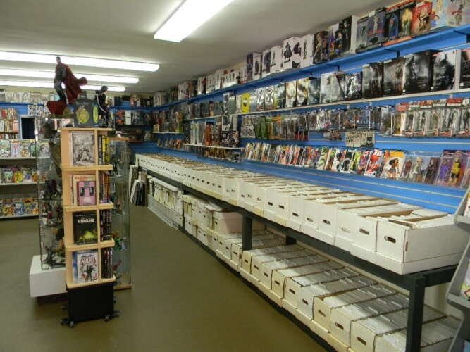 Comic book store in Matthews A. Pennyworth's Comics