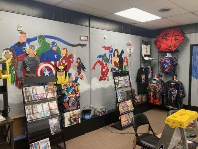 Comic book store in Willard Griffins Keep Cards Comics and Games