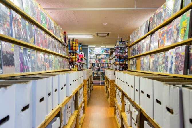 Comic book store in Pearl River Comics Warehouse
